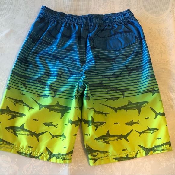Ocean Gear Boys Size XL(14-16) Blue Fish Design Swimming Trunks Baiting Shorts - Picture 2 of 15